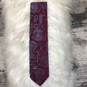 Black Brown 1826 Paisley Print Silk Tie